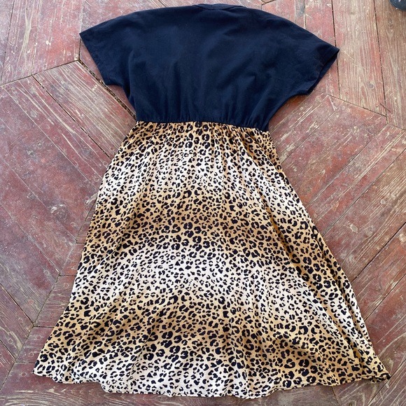Bundle 3 for 50% off 1980s-90s Does 1950s Dress with Leopard Print Skirt - Picture 3 of 5